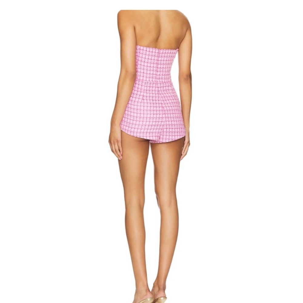 Amanda Uprichard Pink Strapless Romper - Picture 2 of 3